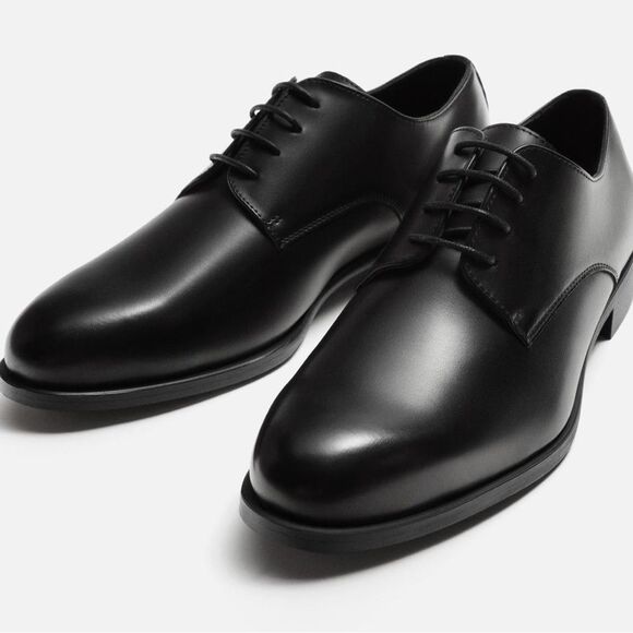 Zara Men's Oxfords Black EU 46/US 13 NWT IN BOX - Picture 1 of 8